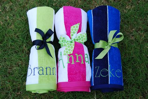 the chocolate zebra: Monogrammed Beach Towels