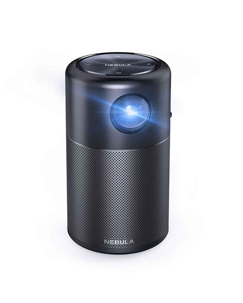 Anker Nebula Capsule, Smart Wi-Fi Mini Projector, Black, 100 ANSI Lumen Portable Projector, 360 ...