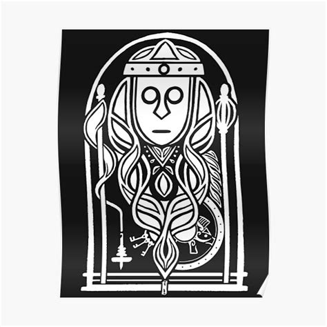 "Frigg Freyja Frija - Norse Goddess Art - White" Poster for Sale by ...