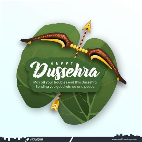 Download happy dussehra leaf style dussehra vijayadashami vector ...