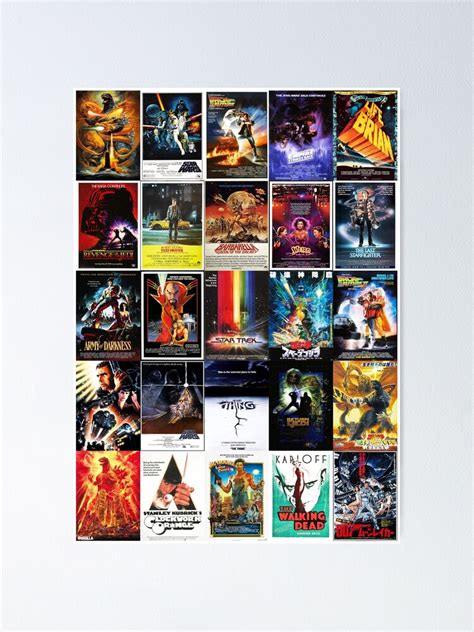 "25 Iconic Movies, Movie Poster Collage , Man cave poster, Movie Lover ...