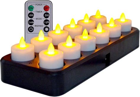 Rechargeable Tea Lights with Remote Control Set of 12 – Dimensional Paperworks