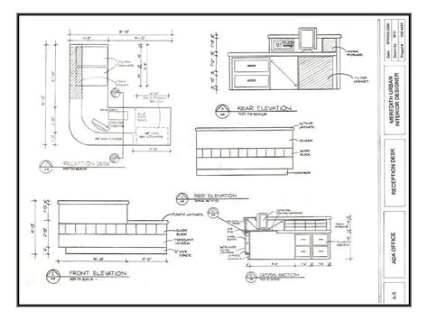 dimensions of a reception desk | Reception desk plans, Reception desk ...