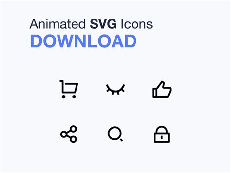 the animated svg icons are shown in black and white, with different ...