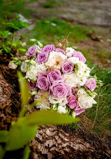 Violet Wedding Bouquet stock image. Image of luxury, hand - 38001777