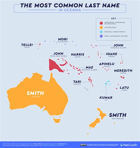 This Map Shows the Most Common Surnames in Every Country