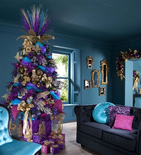 Blue and Purple Christmas Decor from the article: 15 Christmas Color ...