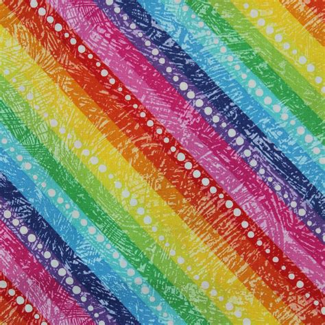 Rainbow Diagonal Stripe Quilt Cotton sold by the 1 yard half | Etsy