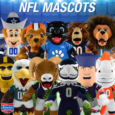 NFL Mascots Bleacher Creatures | Plastic and Plush