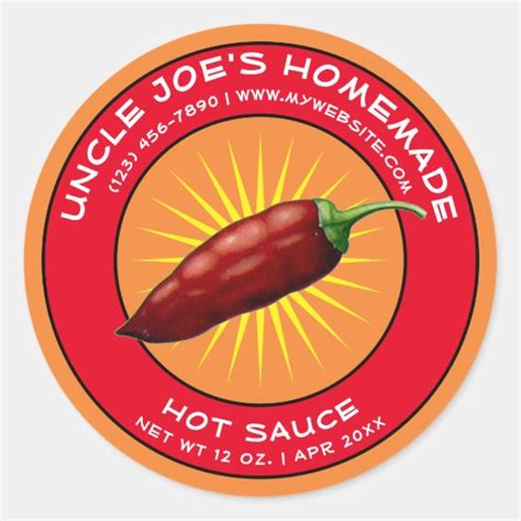 Hot Sauce Label Template
