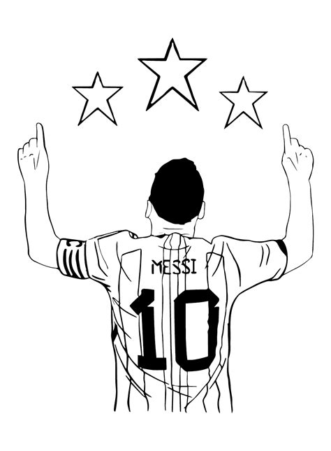 Lionel Messi Coloring Pages - Coloring Pages For Kids And Adults Free ...