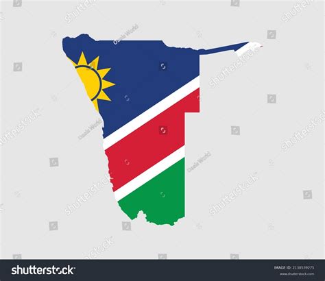 Namibia Flag Map Map Republic Namibia Stock Vector (Royalty Free ...