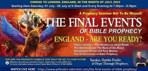 The Final Events of Bible Prophecy Adventist Church in UK and Ireland ...