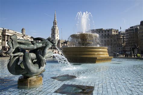 Trafalgar Square Fountains London Photograph by David French - Fine Art ...