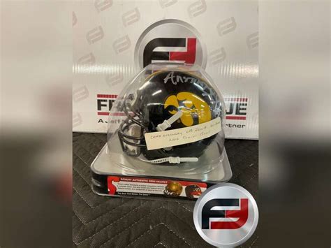 6 SIGNED COLLEGE FOOTBALL HELMETS, IOWA HAWKEYES HELMET SIGNED BY ...