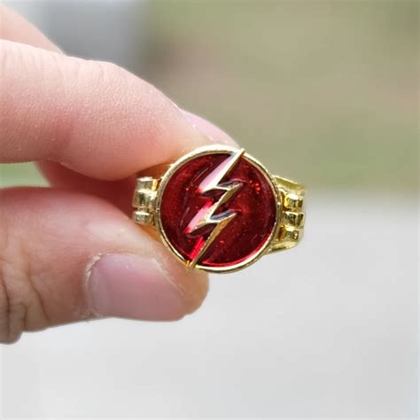 DC the flash original Ring Cosplay Finger ring Handmade Hollow party ...