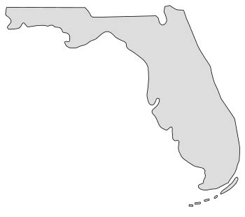 Florida – Map Outline, Printable State, Shape, Stencil, Pattern – DIY ...