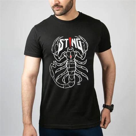 Buy AEW Sting - Sideshow Digital Print Black T Shirt Online in Pakistan