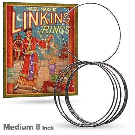 Magic Makers Linking Rings Medium 8 Inch Set of 8 Rings with DVD | Easy ...