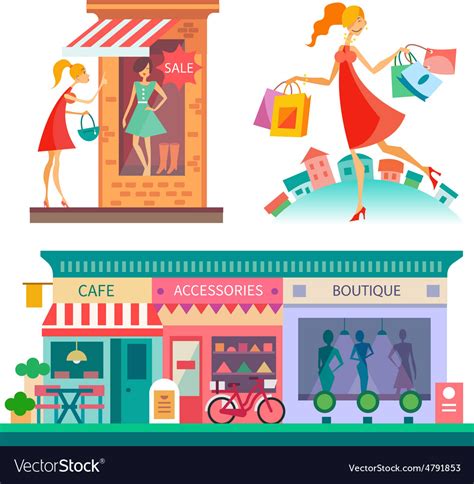 Shopping center Royalty Free Vector Image - VectorStock