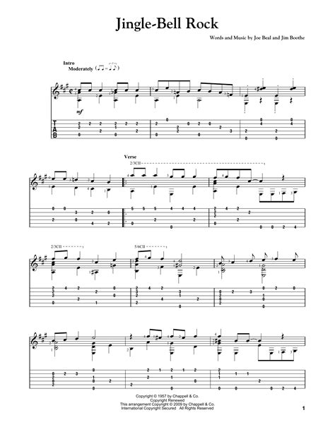 Jingle-Bell Rock by Bobby Helms - Solo Guitar - Guitar Instructor