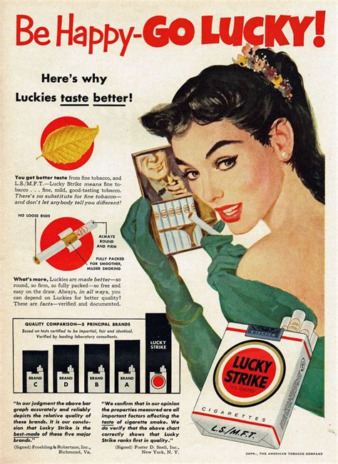 228 best images about Lucky Strike Cigarette Ads on Pinterest