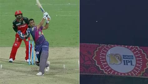 WATCH: MS Dhoni's longest six in IPL 2017 lands on roof of Chinnaswamy Stadium during RCB vs RPS ...