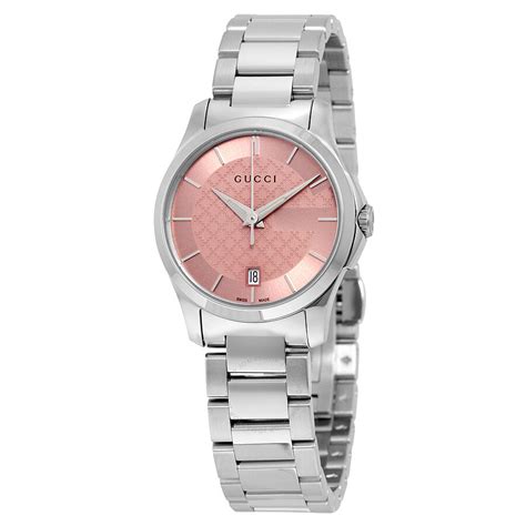 Gucci G-Timeless Pink Dial Stainless Steel Ladies Watch YA126524 - G-Timeless - Gucci - Watches ...