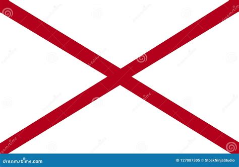 Alabama State Flag in Official Colors & Proportion Correctly. National ...