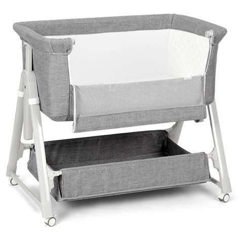 Cowiewie Safe Infant Bed, Portable Newborn Bassinet with Wheels, Storage, Travel Bag for 0-6 ...