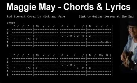 How to Play Maggie May Chords by Rod Stewart on Guitar - Guiterly