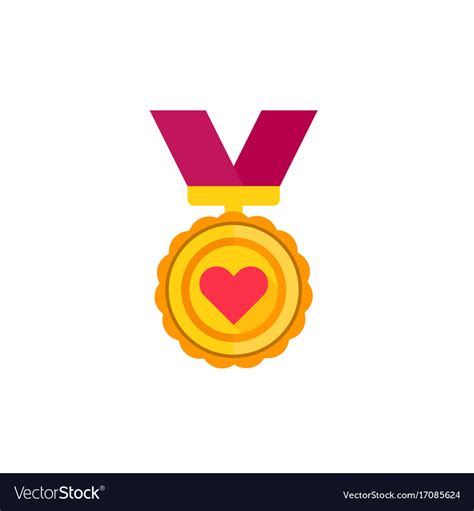 Medal for likes appreciation icon Royalty Free Vector Image