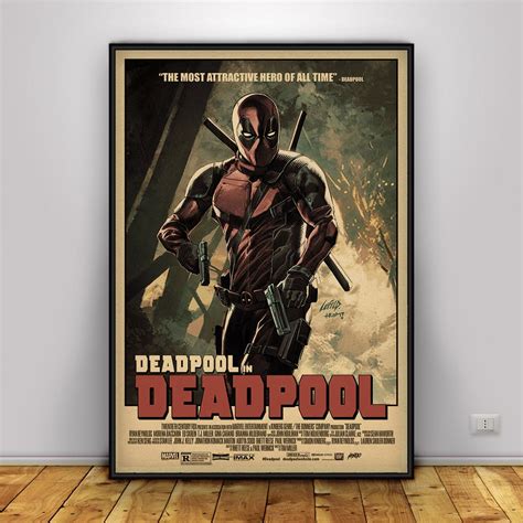 Deadpool Poster, Wall Art, Wall Prints, Home Decor, Kraft Paper Print ...