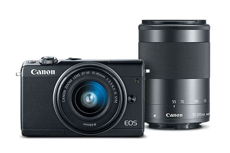 Canon EOS M100 Deal, w/ 15-45mm & 55-200mm Lenses, Memory - $399