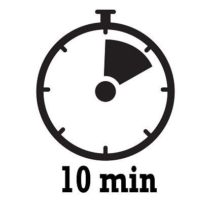 Timer Icon 10 Minutes Stopwatch Symbol Flat Icon On White Background ...