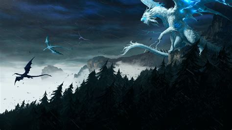 1920x1080 Resolution White Dragon Art 1080P Laptop Full HD Wallpaper - Wallpapers Den