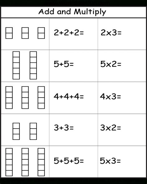 7 best images of printable math addition drill worksheets first grade - repeated addition ...