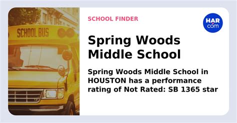 Spring Woods Middle School - HAR.com