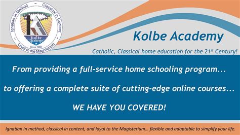 Kolbe Academy Online - YouTube