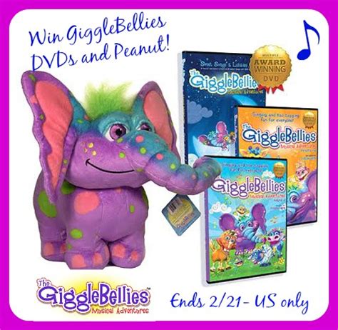 Gigglebellies DVD & Peanut Plush Giveaway! - You Brew My Tea