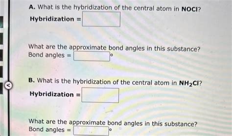 Solved A. What is the hybridization of the central atom in | Chegg.com