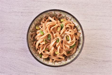 Sesame paste noodles stock image. Image of bowl, cuisine - 268238299