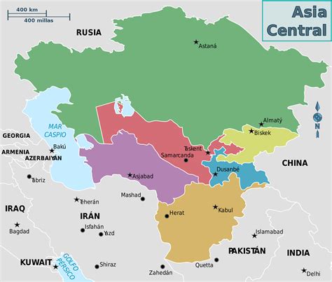 Central Asia Map - Full size | Gifex