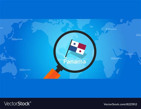 Panama map world location flag Royalty Free Vector Image