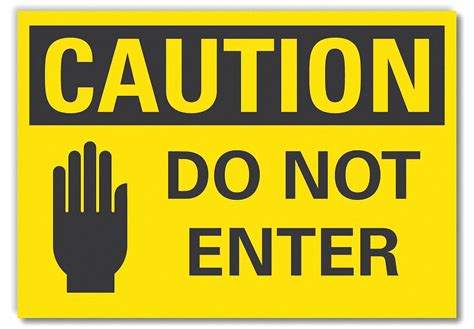 Caution Do Not Enter Sign Printable