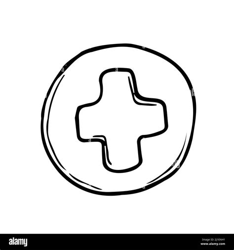 Doodle Medical health care cross. Vector illustration isolated Stock Vector Image & Art - Alamy