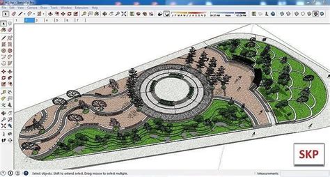 Sketchup Landscape Park H3 3D model | CGTrader