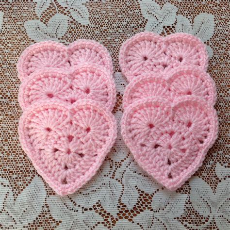 Set of 6 Heart Shaped Crochet Doilies/ Coasters | Etsy | Hand crochet, Crochet, Crochet doilies