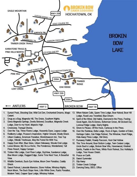 Broken Bow Lake Map - San Antonio Map