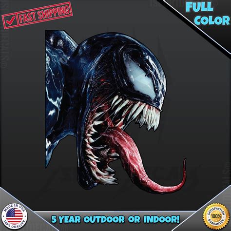 Venom Inspired Tongue Out 059 Laptop Car Truck Wall Window Car Wall Any ...